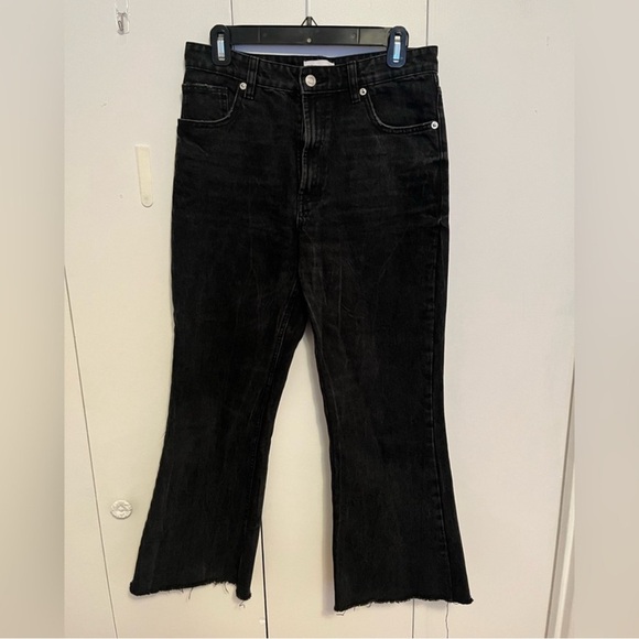 Zara Jeans Womens Sz 6 Black High Rise - Picture 2 of 5